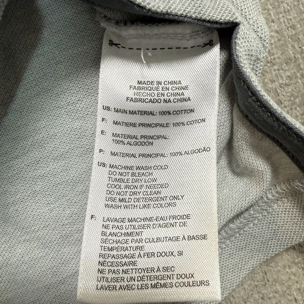 Adidas Golf Polo Shirt Mens Large L Gray Black Colorblock Striped Short Sleeve